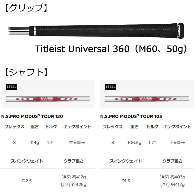 タイトリスト T150 2023/NS105T (7本セット) アイアン 6本セット T150(2023) #5～#9、#PW《N.S.PRO Modus3