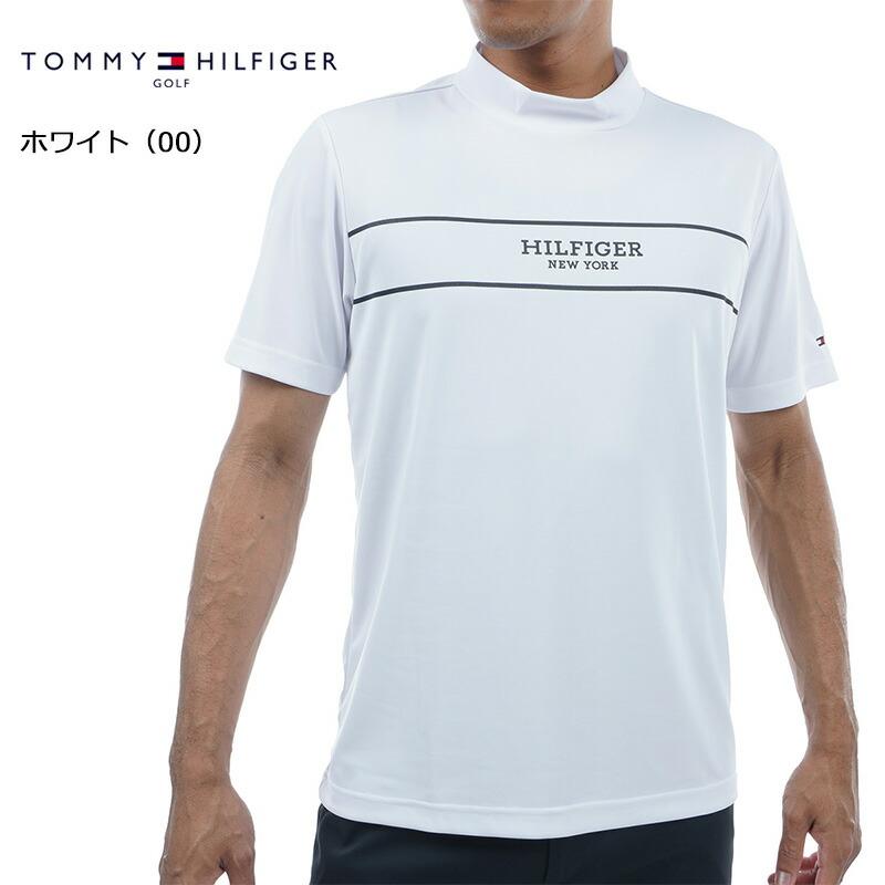 トミーヒルフィガー ゴルフ メンズ パネルストライプ 半袖 モックネックシャツ（THMA420）2024春夏｜golftown｜02