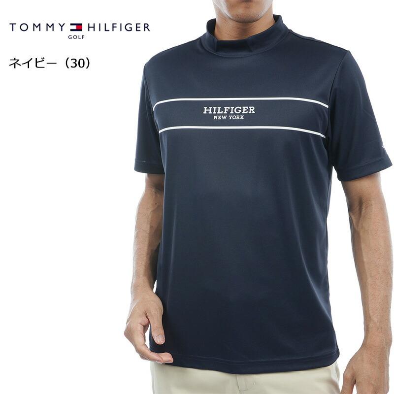トミーヒルフィガー ゴルフ メンズ パネルストライプ 半袖 モックネックシャツ（THMA420）2024春夏｜golftown｜04