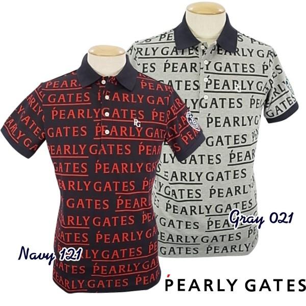 当店在庫してます！ NEW PEARLY GATES パーリーゲイツ メゾンロゴ柄 メンズ カノコ半袖ポロシャツ =JAPAN MADE=  053-2160317 22A