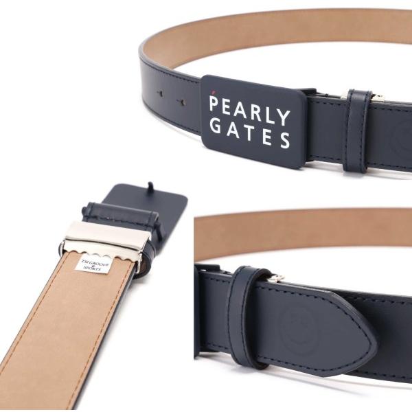 【NEW】PEARLY GATES パーリーゲイツ スクエア型 2段ロゴバックル 定番系レザーベルト =MADE IN JAPAN= 053-2982051/3982051/23C｜golfwaveonline2｜02