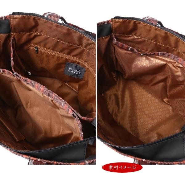 【NEW】PEARLY GATES パーリーゲイツ ニューサークルロゴ & BROWNチェック BIGトートバッグ/ボストンバッグ 053