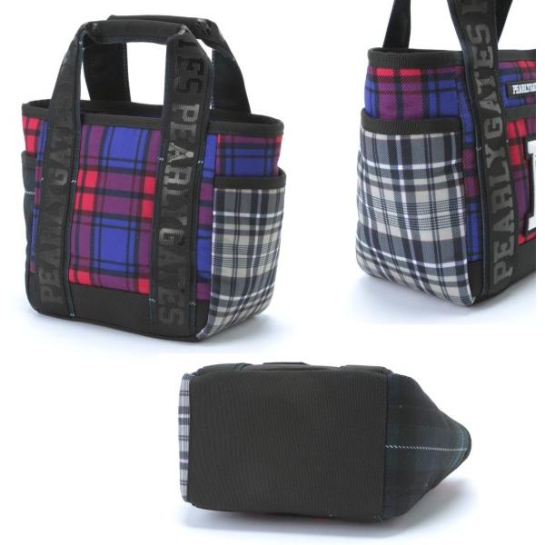 【NEW】PEARLY GATES パーリーゲイツ マルチチェック or CAMO!? CAMO×CAMO!! カラフルチェック柄/モノトーンカモ柄 トート型カートバッグ 053-3281102/23D 