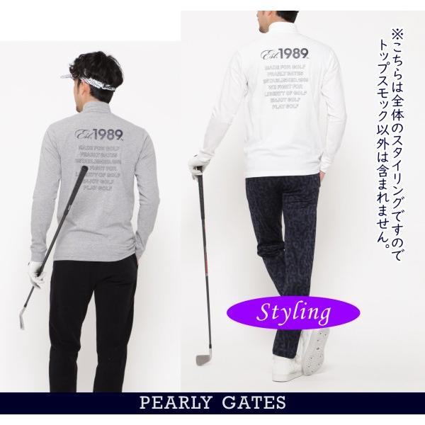 【NEW】PEARLY GATES パーリーゲイツ バックスタイルPGロゴ ベア天竺 メンズ長袖モックシャツ =MADE IN JAPAN= 053-4166111/24A｜golfwaveonline2｜07