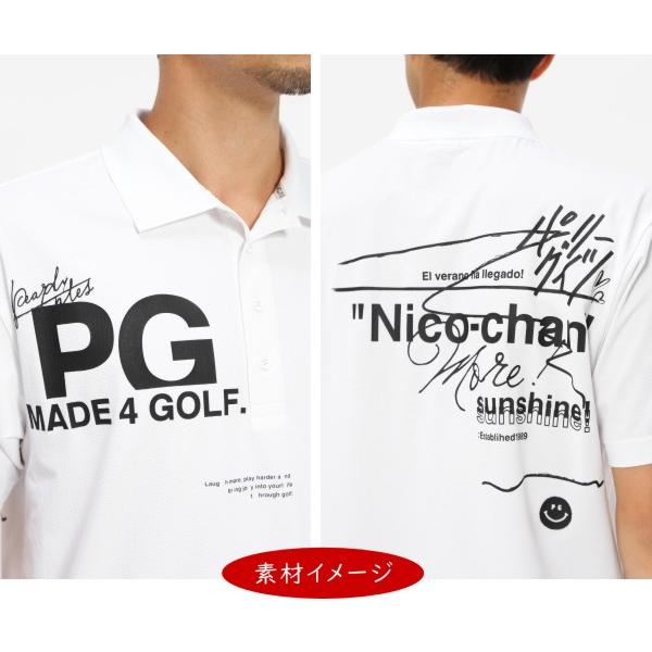 パーリーゲイツ　鹿の子 アンチロゴ　半袖ポロシャツ パーリーゲイツ PEARLY GATES 6口鹿の子 アンチロゴ柄半袖ポロシャツ