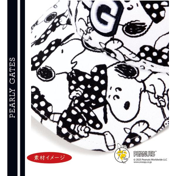 PEARLY GATES（パーリーゲイツ） 【SNOOPY】総柄ツイルキャップ