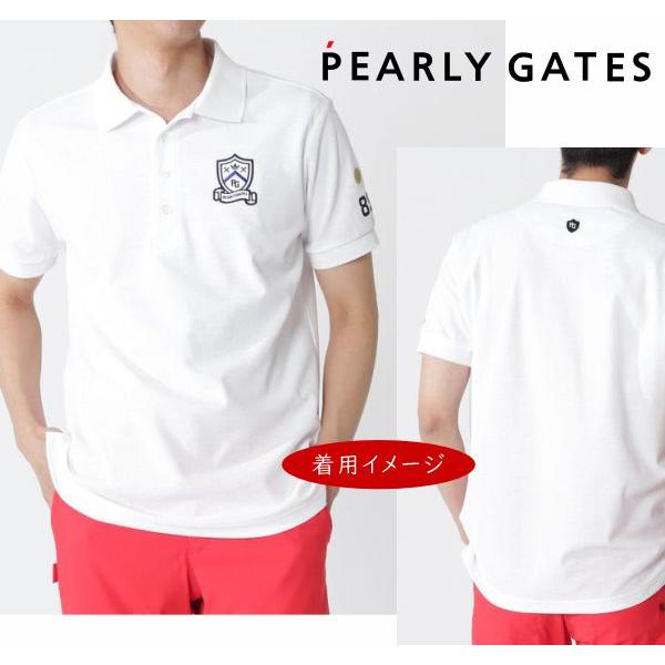 PEARLY GATES ゴルフウェア半袖ポロシャツ　ボーダー吸水速乾 6専用品 PEARLY GATES（パーリーゲイツ） 半袖ポロシャツ ネイビー×白 ボーダー