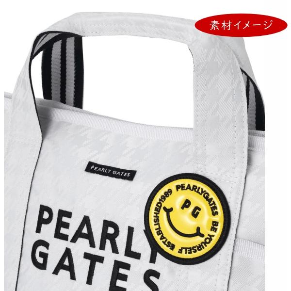 【NEW】PEARLY GATES パーリーゲイツ ≪PG is PG≫ Big SMILYワッペン千鳥格子柄 トート型カートバッグ 053-6981422/26A【正規品】の画像