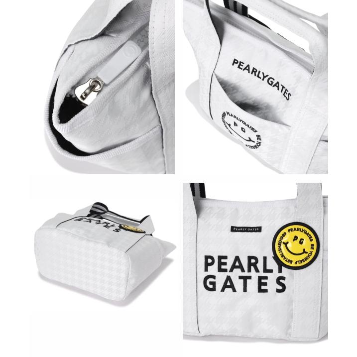 【NEW】PEARLY GATES パーリーゲイツ ≪PG is PG≫ Big SMILYワッペン千鳥格子柄 トート型カートバッグ 053-6981422/26A【正規品】の画像
