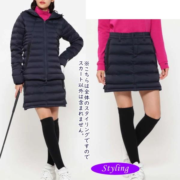 【PREMIUM CHOICE】PERLYGATES パーリーゲイツ 発熱/保温フレアボール テクノストレッチ 中わたキルティングスカート 055-3134006/22D【DOWN-BOUKAN】 