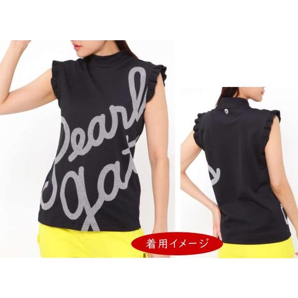 【早い者勝ち！】 【NEW】パーリーゲイツ 筆記体ロゴグラフィック エイトロックベア カノコ レディス フレアスリーブ モックネックシャツ =JAPAN MADE= 055-3167410/23B 【1996176858】(10010円)