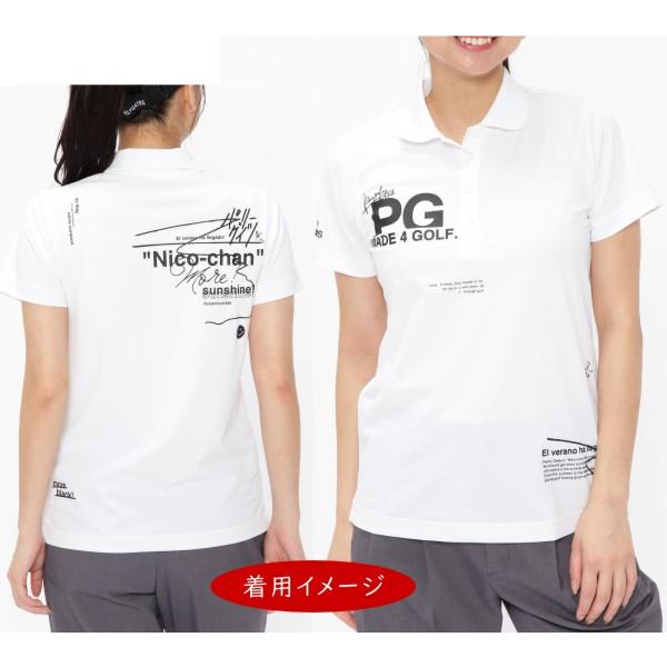 【PREMIUM OUTLET 50%OFF】パーリーゲイツ 吸水速乾/UVカット モノトーンPG MFYシャークツイル レディス半袖ポロシャツ ＜Relaxシリーズ＞055-4260620/24Bの画像