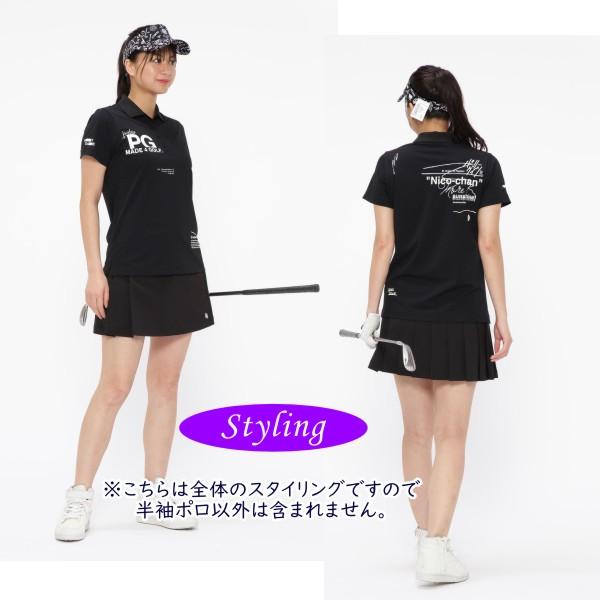 【PREMIUM OUTLET 50%OFF】パーリーゲイツ 吸水速乾/UVカット モノトーンPG MFYシャークツイル レディス半袖ポロシャツ ＜Relaxシリーズ＞055-4260620/24Bの画像