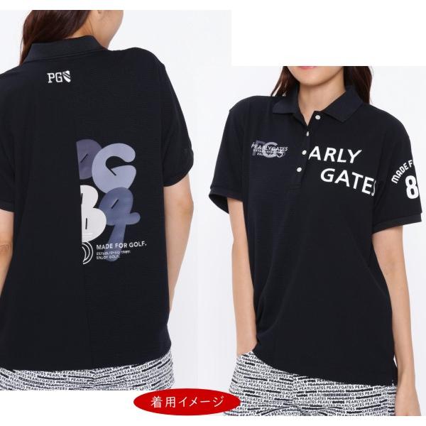 【PREMIUM OUTLET 50%OFF】PEARLY GATES パーリーゲイツ DRY MIX × ポップコーン\"Relax\" レディス35th半袖ポロシャツ 055-4260808/24Cの画像