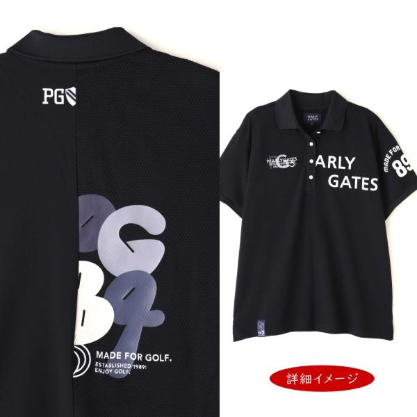 【PREMIUM OUTLET 50%OFF】PEARLY GATES パーリーゲイツ DRY MIX × ポップコーン\"Relax\" レディス35th半袖ポロシャツ 055-4260808/24Cの画像