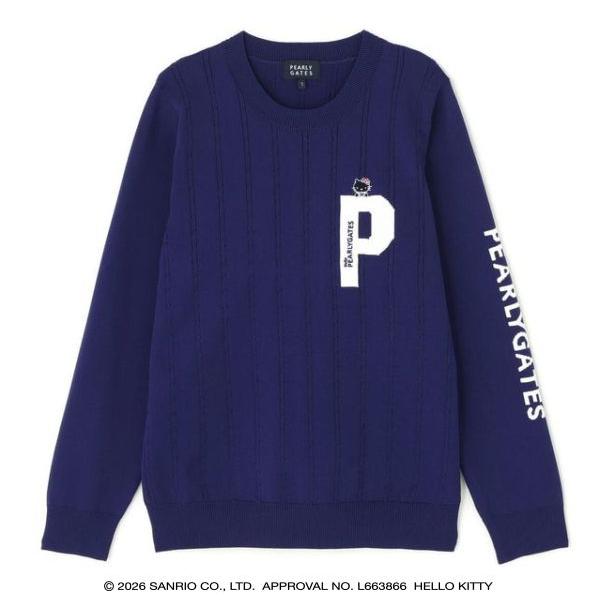 【Hello Kitty×PEARLY GATES】 クルーネックニットプルオーバー＜レディス＞ 055-6170309/26A【正規品】の画像