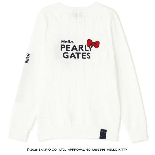 【Hello Kitty×PEARLY GATES】 クルーネックニットプルオーバー＜レディス＞ 055-6170309/26A【正規品】の画像