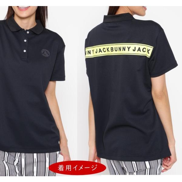 【NEW】Jack Bunny!! by PEARLY GATES ジャックバニー!! 紫外線カット”レイブロック” バックスタイルロゴ レディス半袖ポロシャツ 263-4160218/24A｜golfwaveonline2｜03