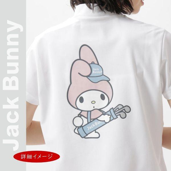 【NEW】ジャックバニー!!【My Melody Kuromi】マイメロディ/クロミ コラボ ≪吸水/速乾≫ バックプリントモックネックシャツ ＜レディス＞263-6167458/26Aの画像