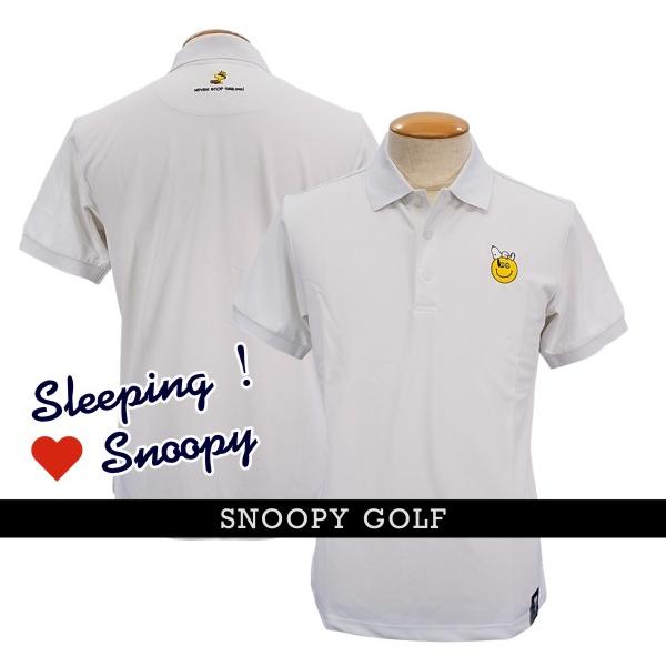 【NEW】SNOOPY GOLF スヌーピーゴルフ NEVER STOP SMILING! Sleeping!Snoopy "ZERO AQUA" メンズ半袖ポロシャツ PEANUTS 642-3960104/23C｜golfwaveonline2｜05