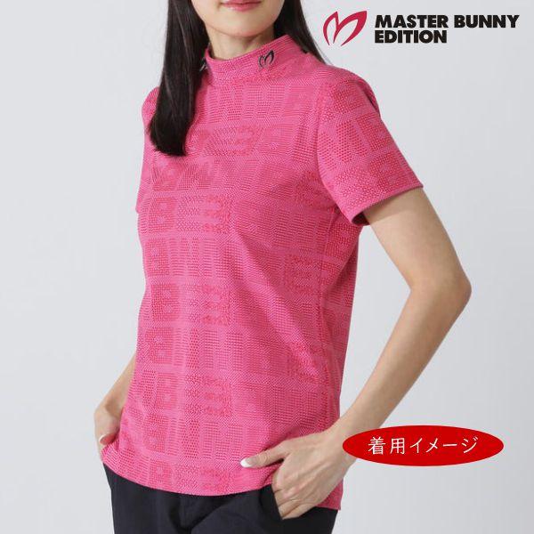 【NEW】マスターバニーbyパーリーゲイツ MASTER BUNNY EDITION レディス チェックジャガード半袖モックシャツ =MADE IN JAPAN= 759-6167306/26A【正規品】_5