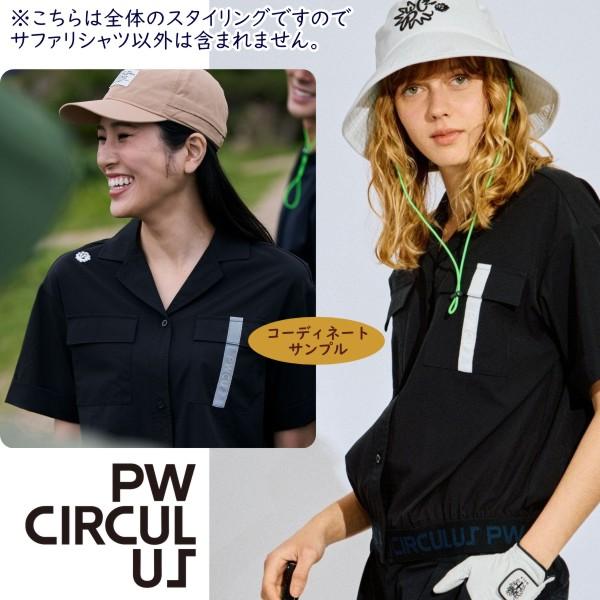 【PREMIUM SALE】【春のゴルフ応援企画】【PW CIRCULUS・ピーダブリュサーキュラス】 レディース サファリシャツ【KHPQGM-0618】【B-32】の画像