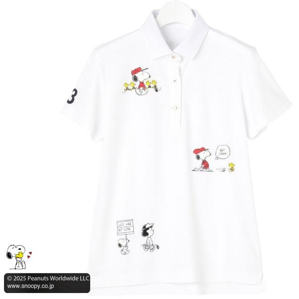 【PREMIUM SALE 30%OFF】【春のゴルフ応援企画】23区GOLFレディースSNOOPYスヌーピー『PEANUTS』コラボプリント半袖シャツ【KHVLGM-0008】【23GW-SNOOPY】の画像