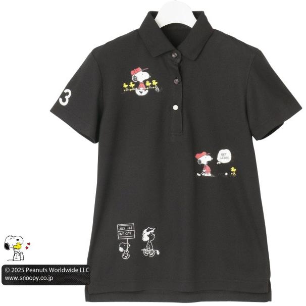 【PREMIUM SALE 30%OFF】【春のゴルフ応援企画】23区GOLFレディースSNOOPYスヌーピー『PEANUTS』コラボプリント半袖シャツ【KHVLGM-0008】【23GW-SNOOPY】の画像