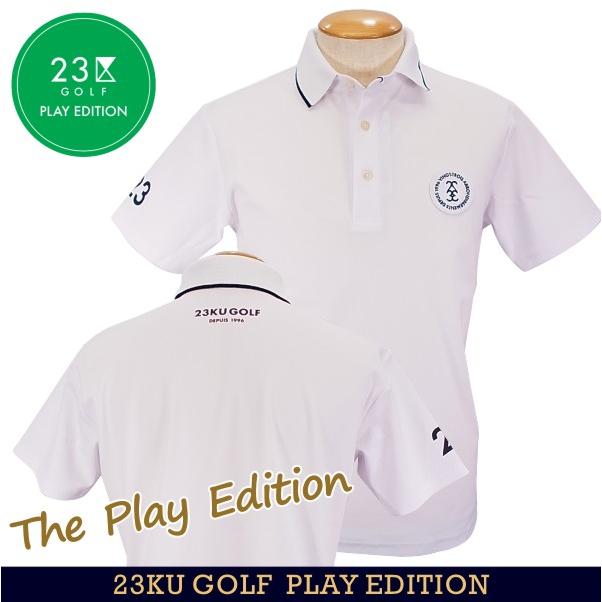 【PREMIUM SALE 30%超OFF】【春のゴルフ応援企画】23区GOLFメンズ【The Play Edition】吸水速乾=UVカット=ストレッチ 半袖シャツ【KHVTGM-0825】GOLFLINE-WEAR_1