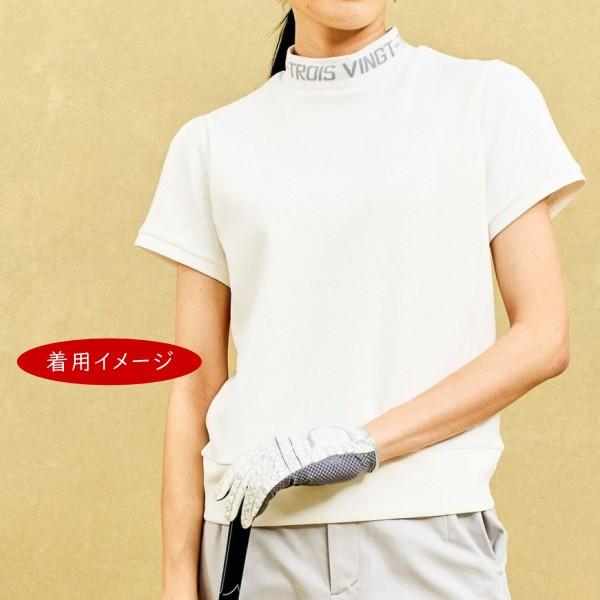 新品！23区GOLF レディース半袖ハイネックシャツ 吸水速乾 UV ストレッチ 23区GOLF 【PREMIUM SALE】【春のゴルフ応援企画】23区GOLFレディス