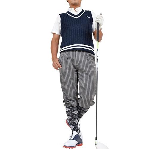ゴルフウエア メンズ パンツ ニッカボッカ ストライプ グレー ゴルフウエア メンズ パンツ ニッカボッカ ストライプ グレー