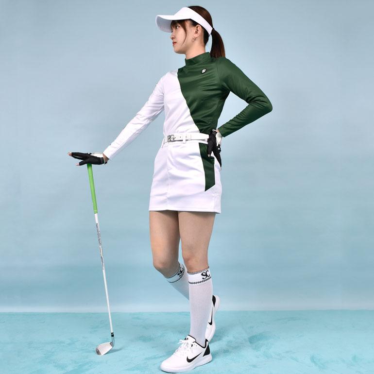 ゴルフウェア レディース ゴルフ スカート ストレッチ 秋冬 裏起毛 千鳥格子 コモンゴルフ COMONGOLF 50代 40代 CG-L23041B ゴルフウェアレディース｜golfwear｜06