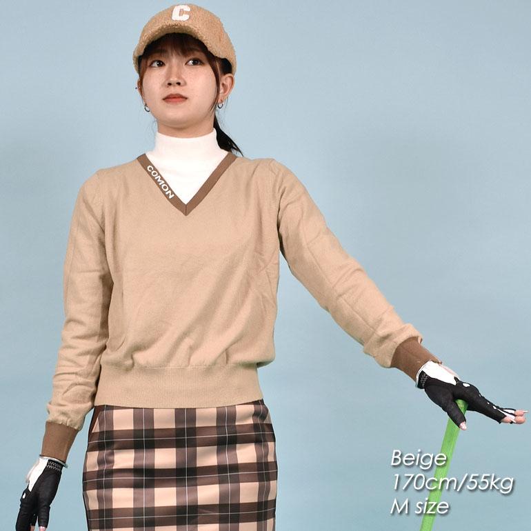 COMONGOLF ゴルフウェア レディース ゴルフ Vネック 長袖 ゴルフ COMONGOLF ゴルフウェア レディース ゴルフ Vネック 長袖 ゴルフ