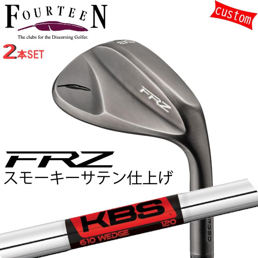 FOURTEEN - ゴルフ野球クラブ フォーティーン ウェッジ 24ひな型 FRZ WEDGE スモーキーサテン GOLF 2本組 カスタムKBS 610 WEDGE FST JAPAN