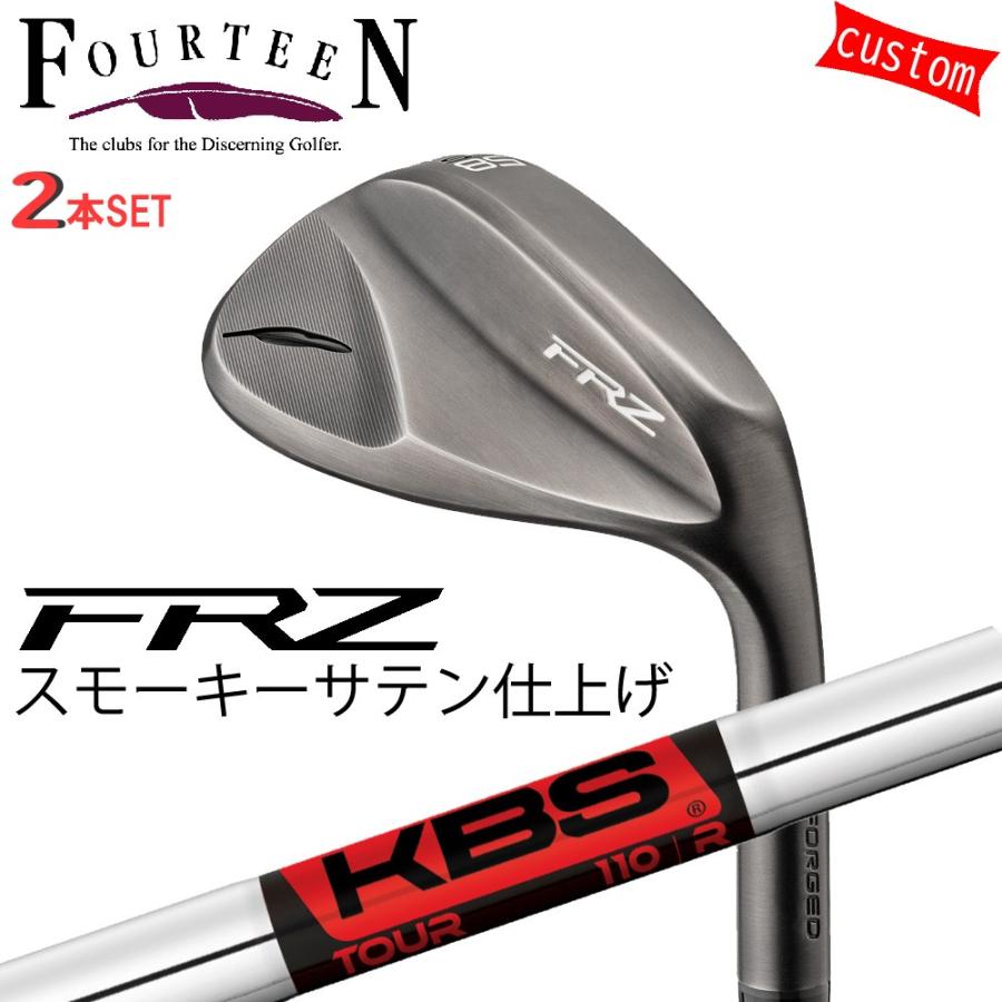 FOURTEEN - ゴルフ野球クラブ フォーティーン ウェッジ 24ひな型 FRZ WEDGE スモーキーサテン GOLF 2本組 カスタムKBS TOUR FST JAPAN