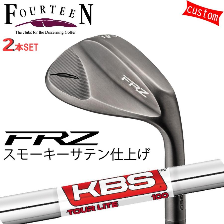 FOURTEEN - ゴルフ野球クラブ フォーティーン ウェッジ 24ひな型 FRZ WEDGE スモーキーサテン GOLF 2本組 カスタムKBS TOUR-LITE FST JAPAN