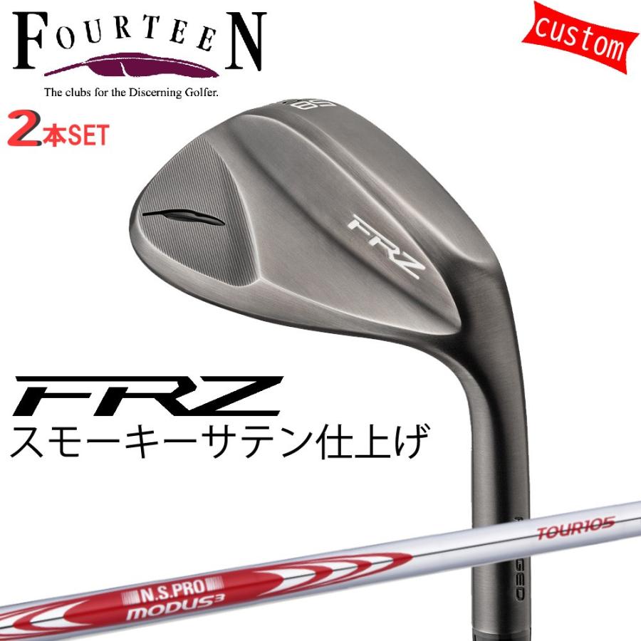 FOURTEEN - ゴルフ野球クラブ フォーティーン ウェッジ 24ひな型 FRZ WEDGE スモーキーサテン GOLF 2本組 カスタムN.S.PRO MODUS3 TOUR105 モーダス3 周遊旅行105