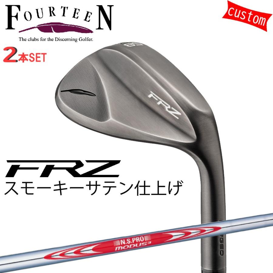 FOURTEEN - ゴルフ野球クラブ フォーティーン ウェッジ 24ひな型 FRZ WEDGE スモーキーサテン GOLF 2本組 カスタムN.S.PRO MODUS3 TOUR120 モーダス3 周遊旅行120