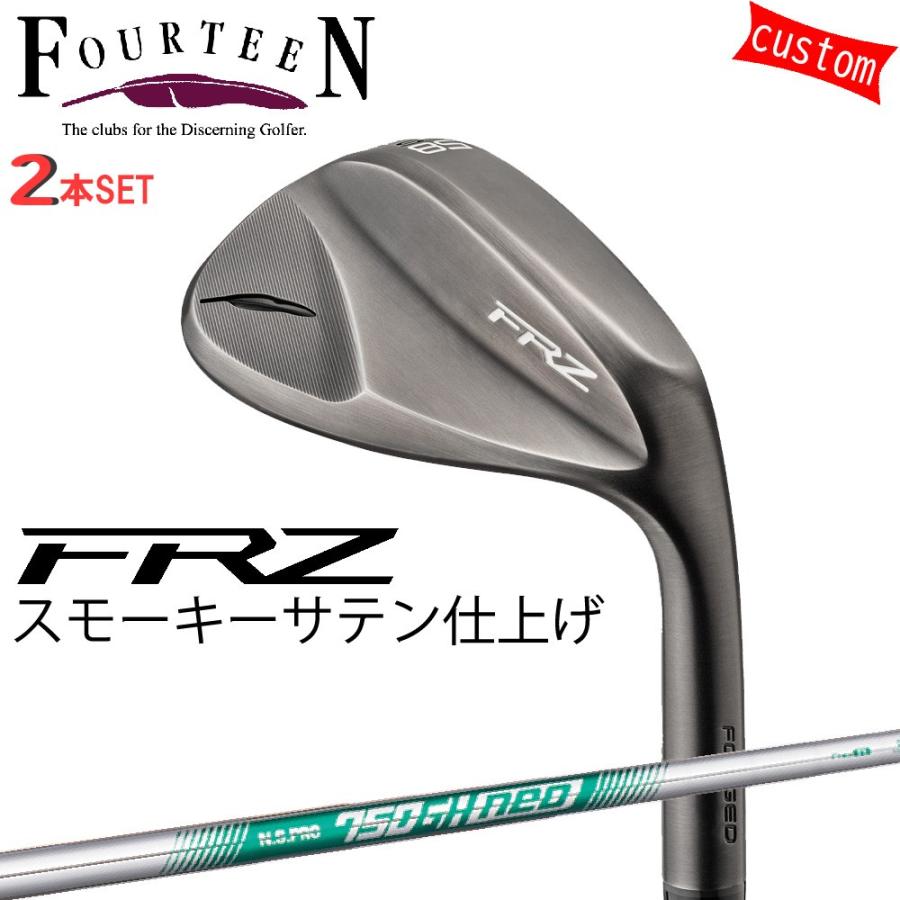 FOURTEEN - ゴルフ野球クラブ フォーティーン ウェッジ 24ひな型 FRZ WEDGE スモーキーサテン GOLF 2本組 カスタムN.S.PRO750GH neo NS750ネオ 日本矢がら