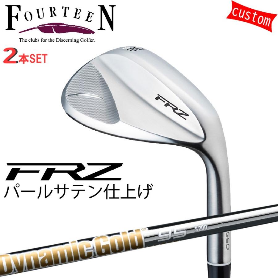 FOURTEEN - ゴルフ野球クラブ フォーティーン ウェッジ 24ひな型 FRZ WEDGE パール繻子 GOLF 2本組 カスタムDG95 ダイナミックゴールド95