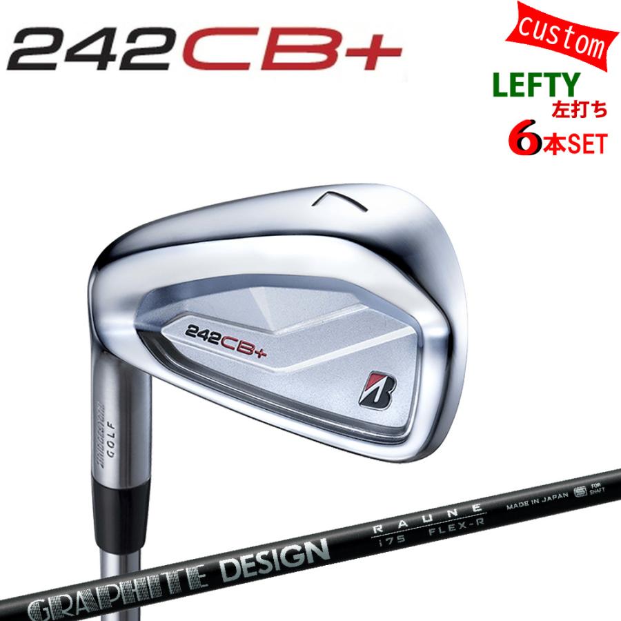 BRIDGESTONE GOLF - ゴルフ野球クラブ 左ぎっちょ ブリヂストン 242CB+ アイアン仕掛ける 6本組 カスタム RAUNE IRON i60/i75 ラウネシャフト 特注 BS 24ひな形