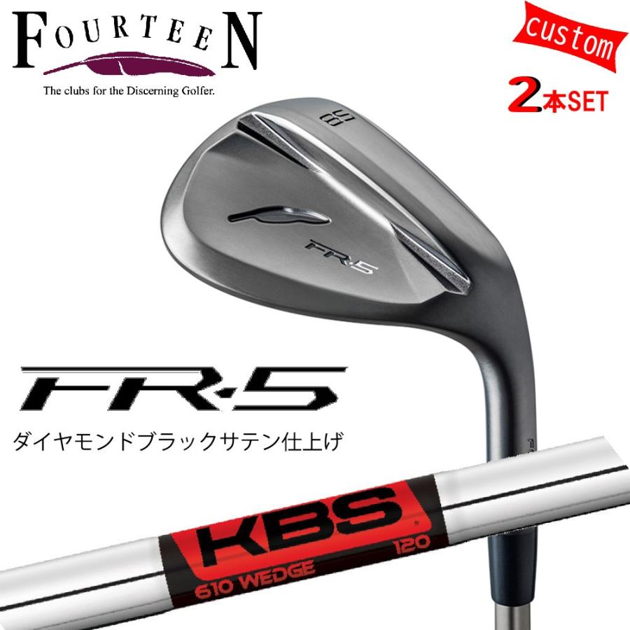 FOURTEEN - ゴルフ野球クラブ フォーティーン ウェッジ 25ひな型 FR-5 WEDGE ダイヤモンドブラックサテン大成 GOLF カスタムKBS 610 WEDGE FST JAPAN