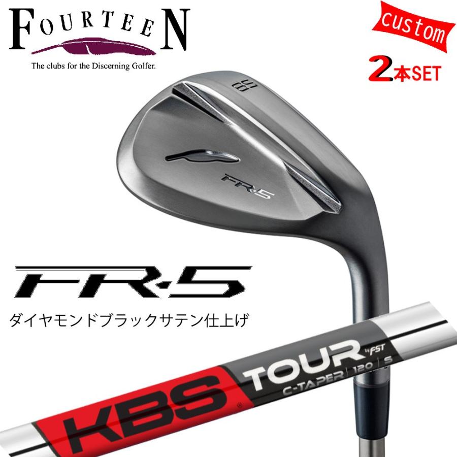 FOURTEEN - ゴルフ野球クラブ フォーティーン ウェッジ 25ひな型 FR-5 WEDGE ダイヤモンドブラックサテン大成 GOLF カスタムKBS TOUR C TAPER  FST JAPAN
