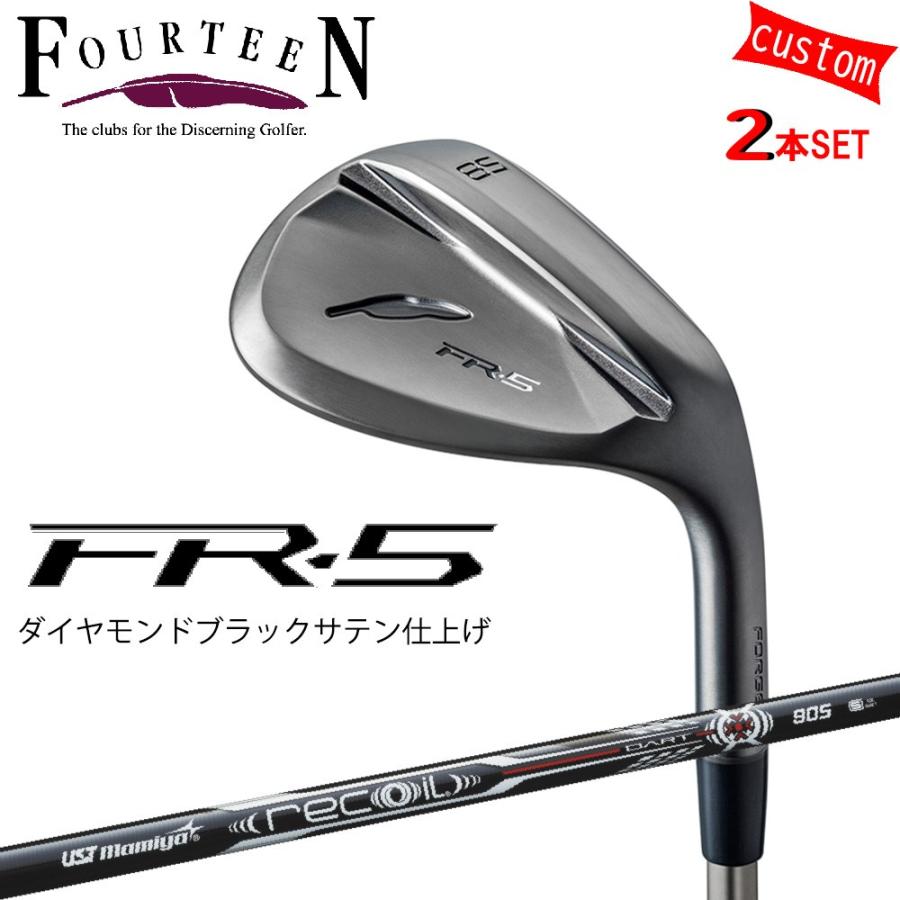 FOURTEEN - ゴルフ野球クラブ フォーティーン ウェッジ 25ひな型 FR-5 WEDGE ダイヤモンドブラックサテン大成 Recoil リコイル95/110 USTマミヤ 矢がら科学研究所