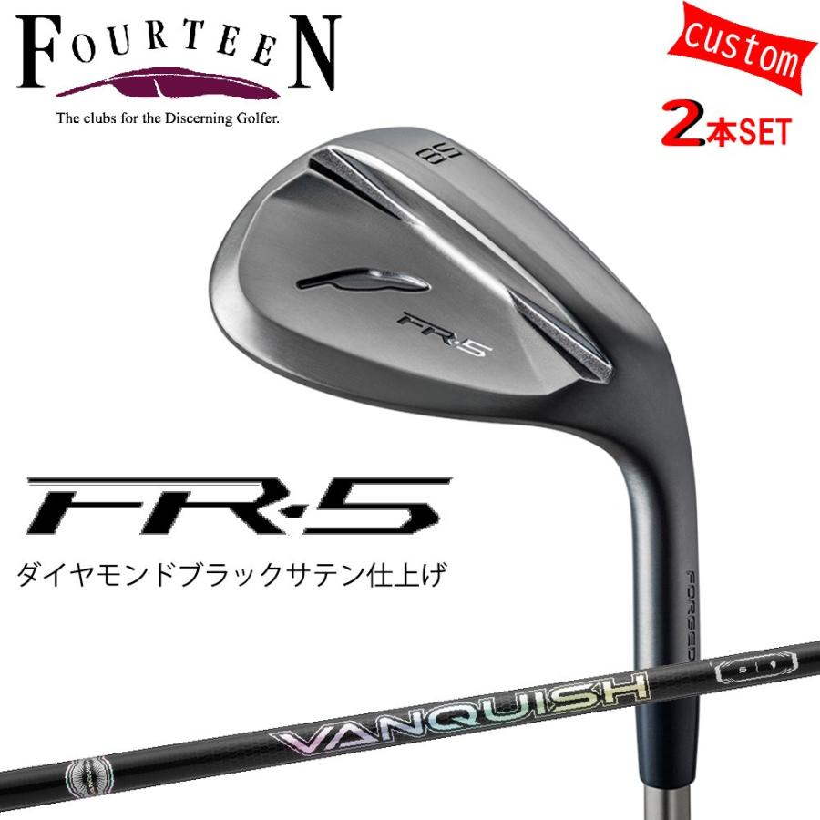 FOURTEEN - ゴルフ野球クラブ フォーティーン ウェッジ 25ひな型 FR-5 WEDGE ダイヤモンドブラックサテン大成 GOLF カスタムVANQUISH IRON アイアン 三菱ケミカル