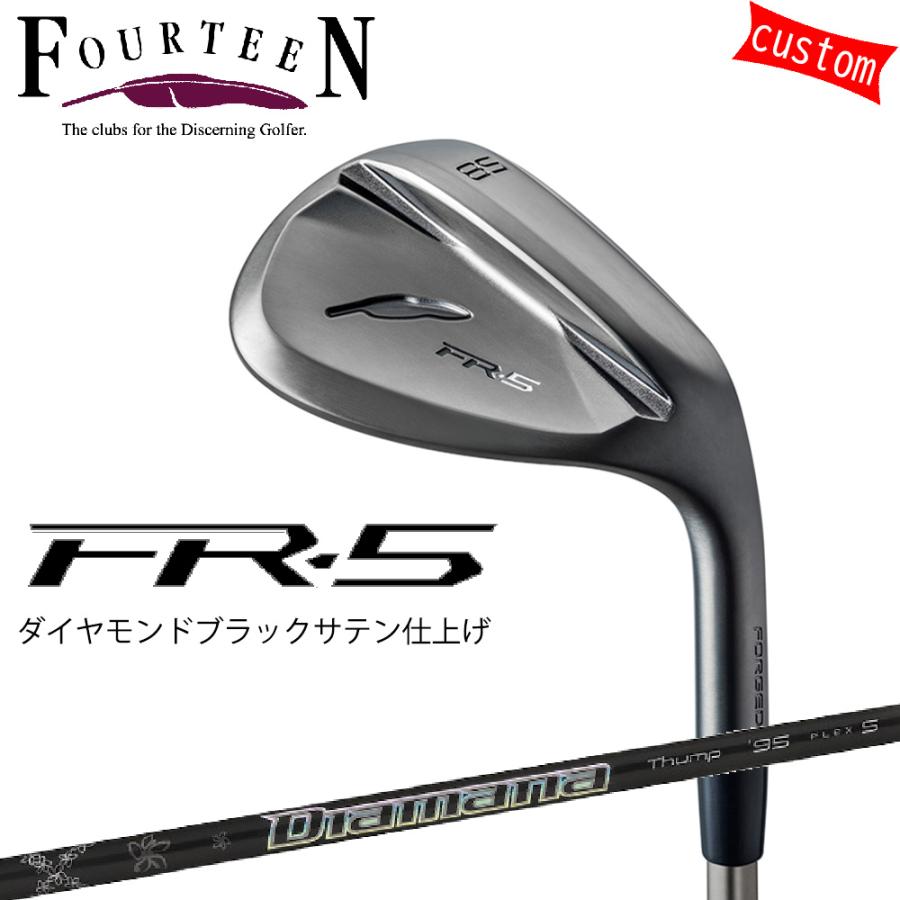ゴルフクラブ フォーティーン ウェッジ 25モデル FR-5 WEDGE ダイヤモンドブラックサテン仕上げ FOURTEEN Diamana Thump IRON ディアマナ サンプ アイアン