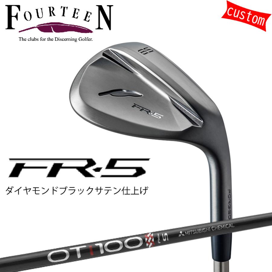 FOURTEEN - ゴルフ野球クラブ フォーティーン ウェッジ 25模範例 FR-5 WEDGE ダイヤモンドブラックサテン仕上 GOLF カスタムOT TOUR IRON アイアン 三菱ケミカル スポーツ-ウェッジ