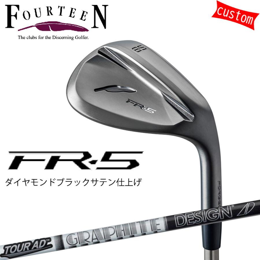 ゴルフクラブ フォーティーン ウェッジ 25モデル FR-5 WEDGE ダイヤモンドブラックサテン仕上げ FOURTEEN GOLF  Tour AD AD-55/AD-65TypeII/AD-75/AD-85/AD-95