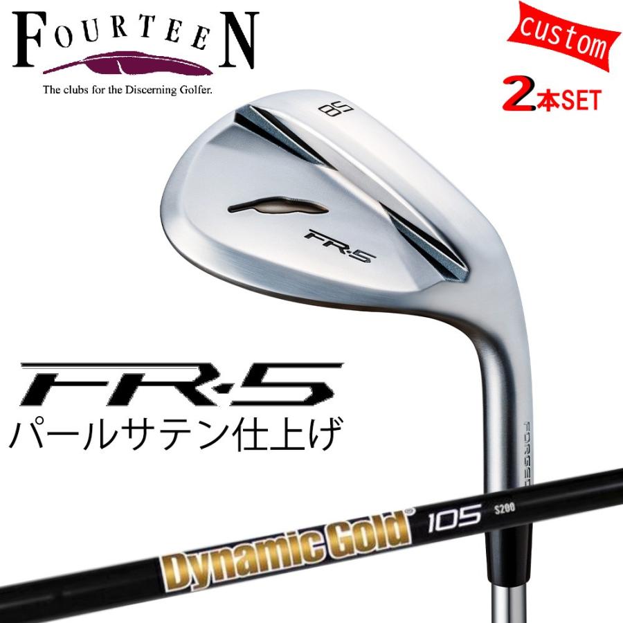 FOURTEEN - ゴルフ野球クラブ フォーティーン ウェッジ 25ひな型 FR-5 WEDGE パール繻子大成 GOLF カスタムダイナミックゴールド 105 オニキスブラック
