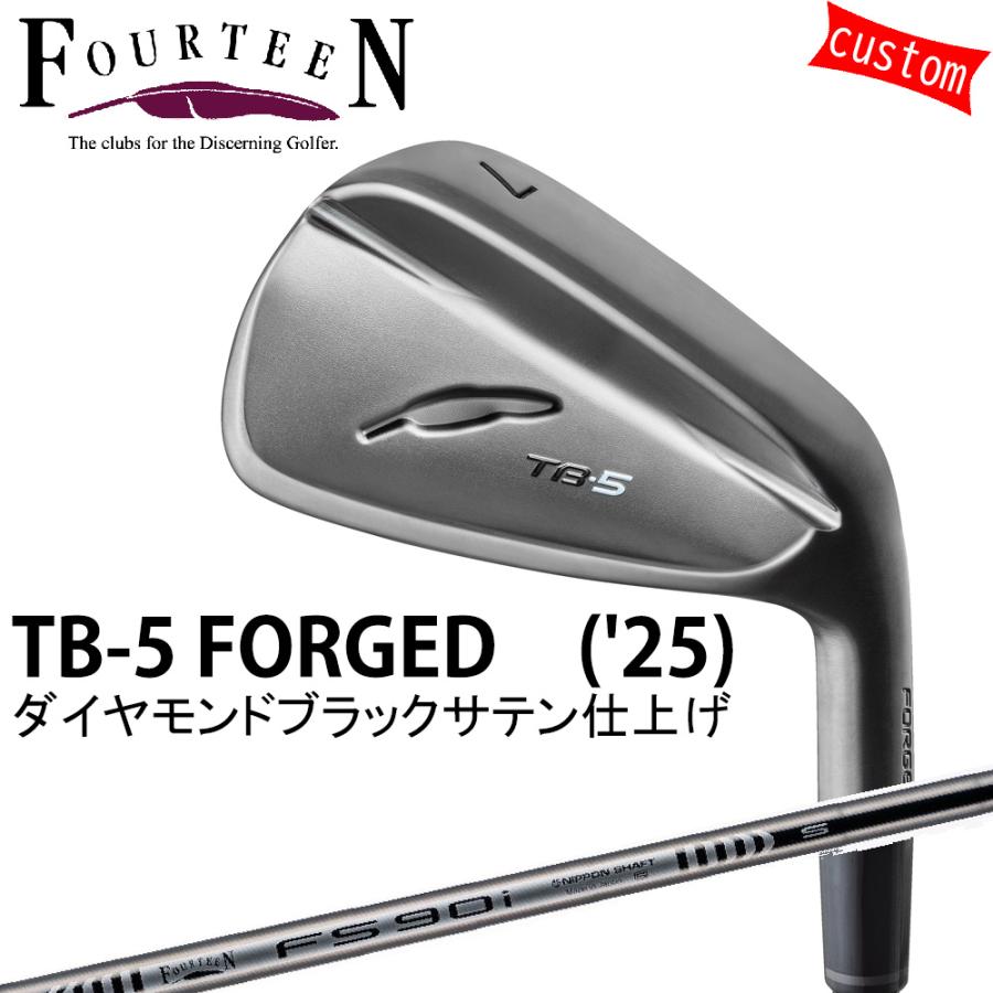 ゴルフ フォーティーン TB-5 フォージドアイアン ダイヤモンドブラックサテン仕上げ FOURTEEN GOLF カスタム N.S.PRO FS-90i　ブラックエディッション